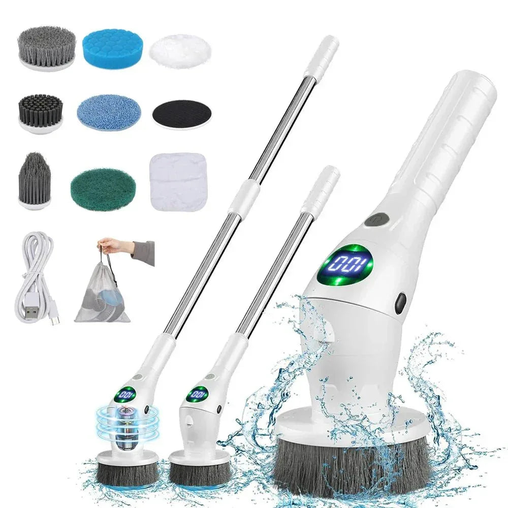 TurboClean 360 - Brosse de Nettoyage Électrique Sans Fil Haute Puissance - Rondor