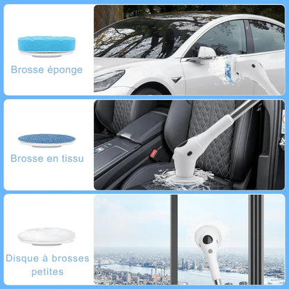 TurboClean 360 - Brosse de Nettoyage Électrique Sans Fil Haute Puissance - Rondor