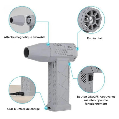 TurboJet™ - Souffleur d'air puissant et portable - Rondor
