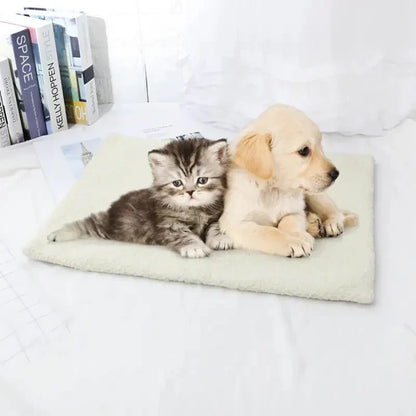 Oreiller thermique douillet pour animaux | Idéal pour les jours d'hiver froids Tapis auto-chauffant conçu pour garder les animaux domestiques au chaud et détendus.