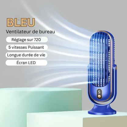 Ventilateur de Refroidissement AeroLux Elite | Double Moteur, Rotation à 720°, Rechargeable par USB & Ultra Silencieux pour un Confort Ultime Partout - Rondor
