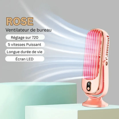 Ventilateur de Refroidissement AeroLux Elite | Double Moteur, Rotation à 720°, Rechargeable par USB & Ultra Silencieux pour un Confort Ultime Partout - Rondor