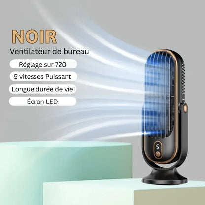 Ventilateur de Refroidissement AeroLux Elite | Double Moteur, Rotation à 720°, Rechargeable par USB & Ultra Silencieux pour un Confort Ultime Partout - Rondor