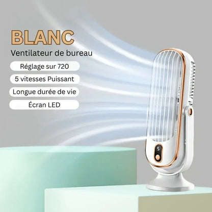 Ventilateur de Refroidissement AeroLux Elite | Double Moteur, Rotation à 720°, Rechargeable par USB & Ultra Silencieux pour un Confort Ultime Partout - Rondor