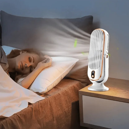Ventilateur de Refroidissement AeroLux Elite | Double Moteur, Rotation à 720°, Rechargeable par USB & Ultra Silencieux pour un Confort Ultime Partout - Rondor