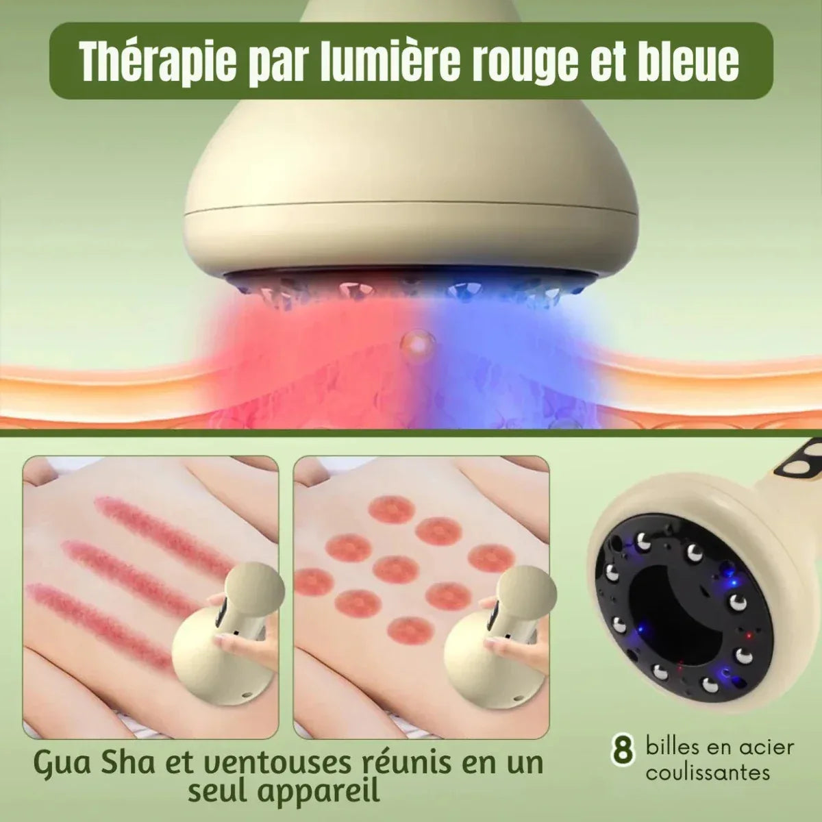 Ventouses Électriques Multifonctions 6 en 1 Gua Sha - Rondor