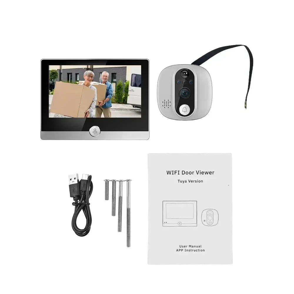 VisionePro - Sonnette Vidéo WiFi avec Angle Large et Vision Nocturne - Rondor