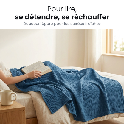 Plaid en mousseline de coton, doux et respirant, trois tailles