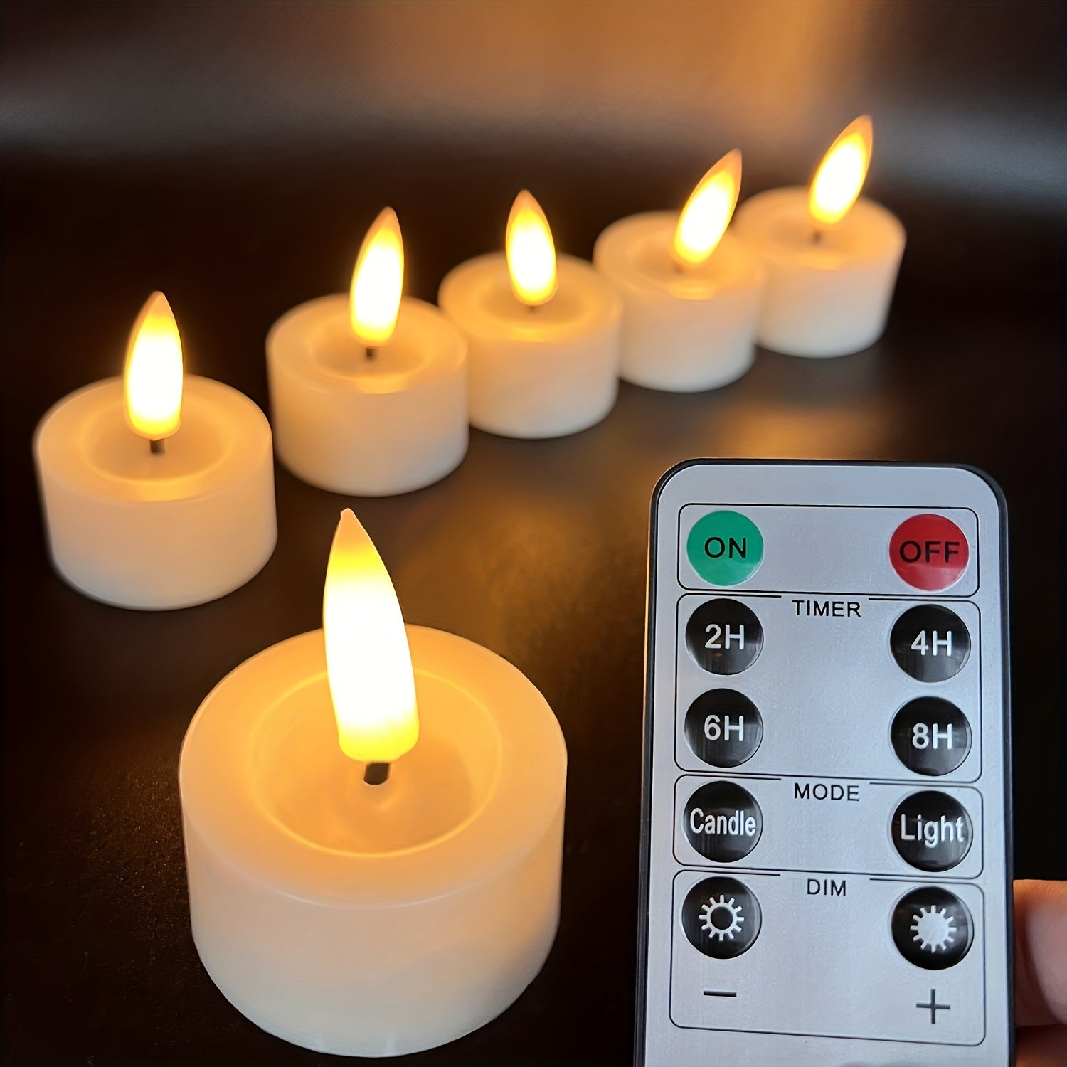 Ensemble de Bougies LED Securisées - Télécommande & Minuteur Dimmable