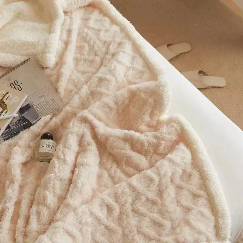WarmWool - Couverture hiver laine d’agneau épaisse | RONDOR - Rondor