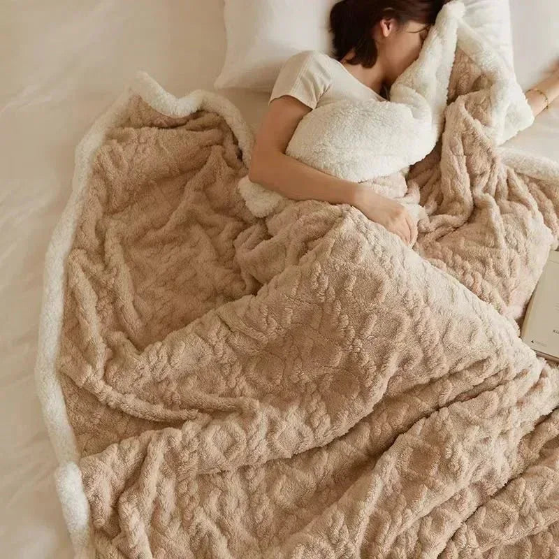 WarmWool - Couverture hiver laine d’agneau épaisse | RONDOR - Rondor