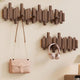 Garderobe murale en bois massif - crochets magnétiques rabattables